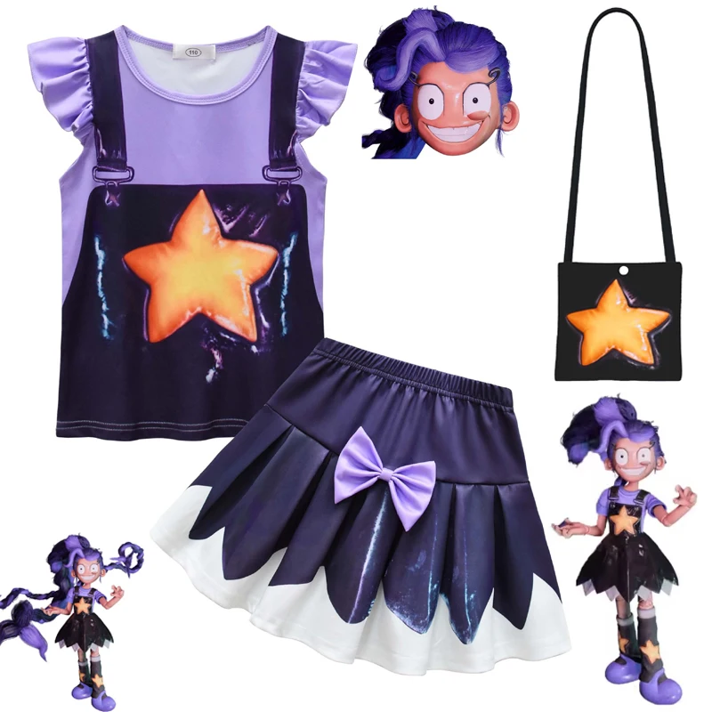 Lily Lovebraids Cosplay Costume for Girls – Poppy Playtime Chapter 5 Outfit with Mask & Bag