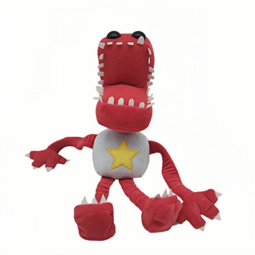 Pink Boxy Boo Plush Toy with Yellow Star - 40cm Poppy Playtime Horror Doll