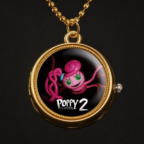 Poppy Playtime Mommy Long Legs Pocket Watch Necklace