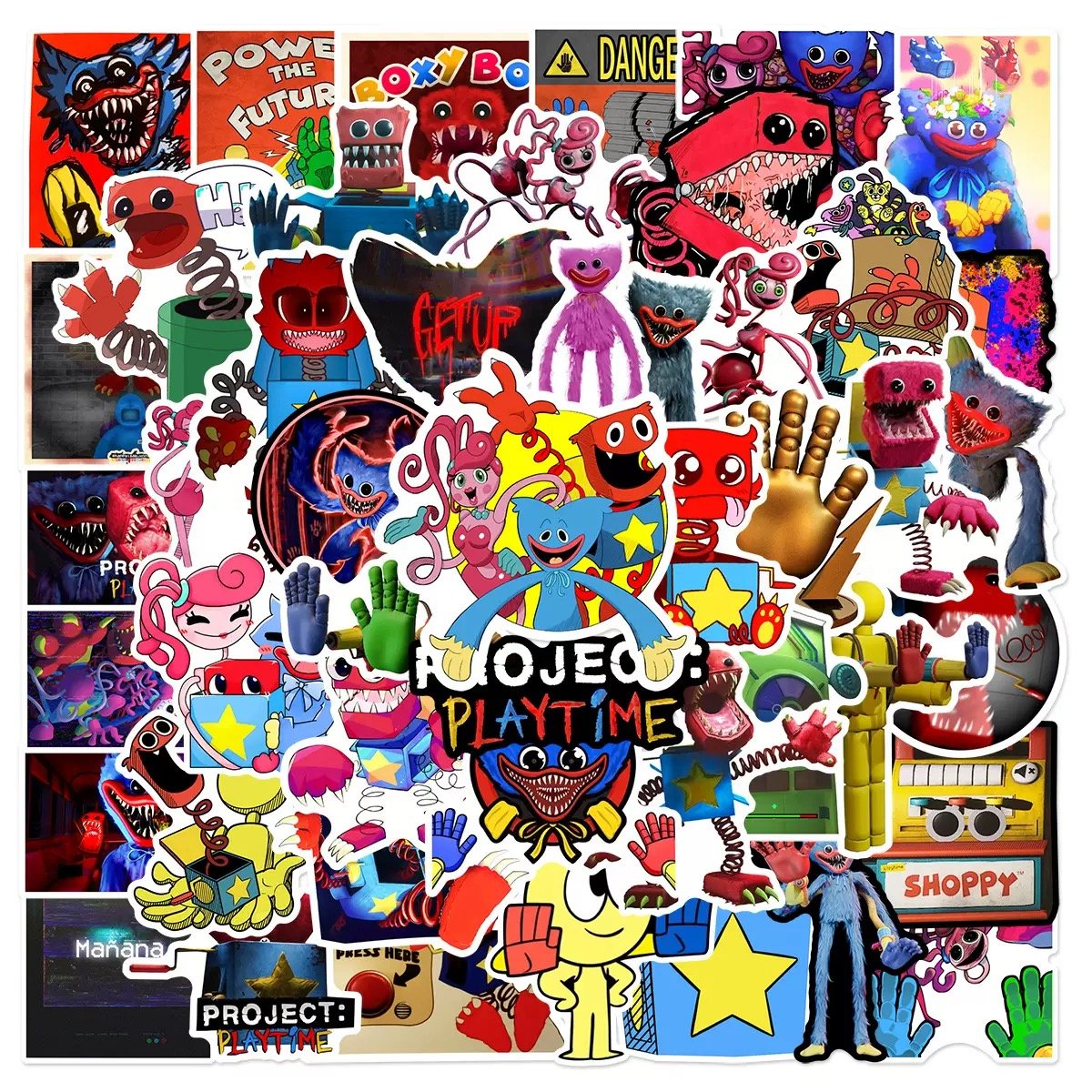 50pcs Poppy Playtime Stickers